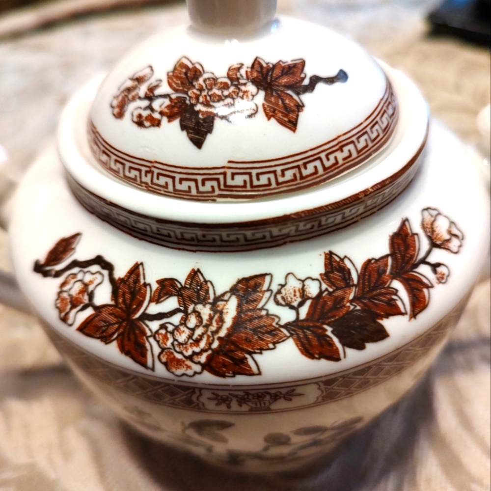🍂⛩️🍂Beautiful True Antique Nasco Japan Asian Oriental Ceramic Sugar Bowl & Lid - Picture 10 of 14